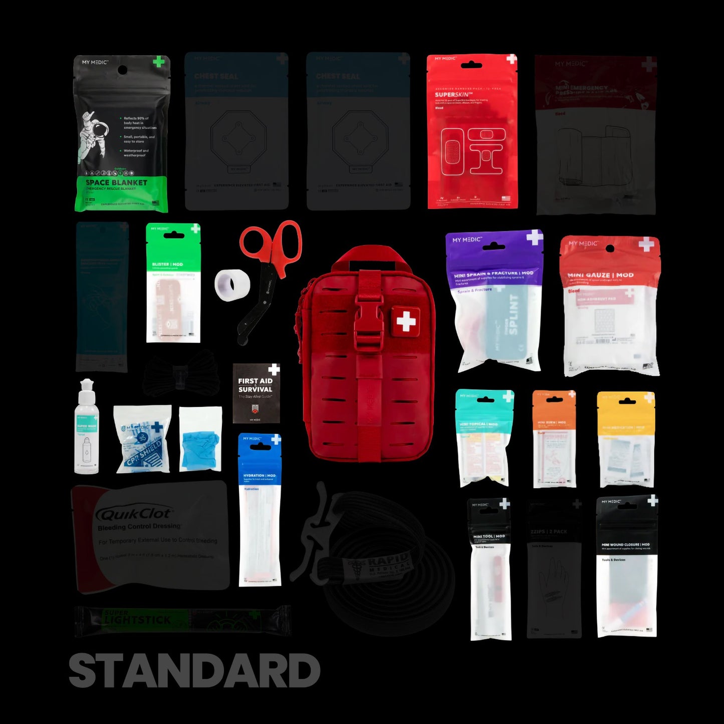 My Medic™ MYFAK Mini Standard First Aid Kit Red Soft Bag (1234445_EA)
