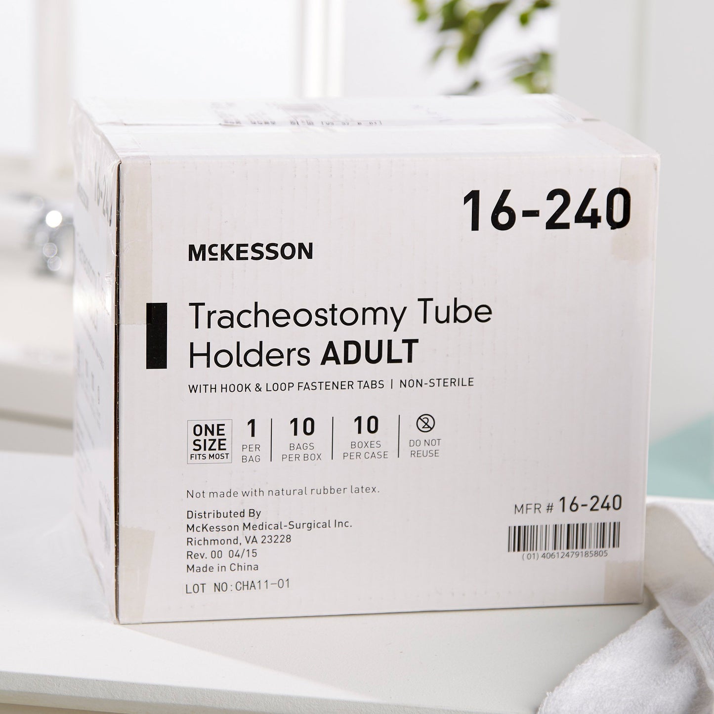 McKesson Tracheostomy Tube Holder 1 X 16-3/4 Inch Adult (512425_CS)