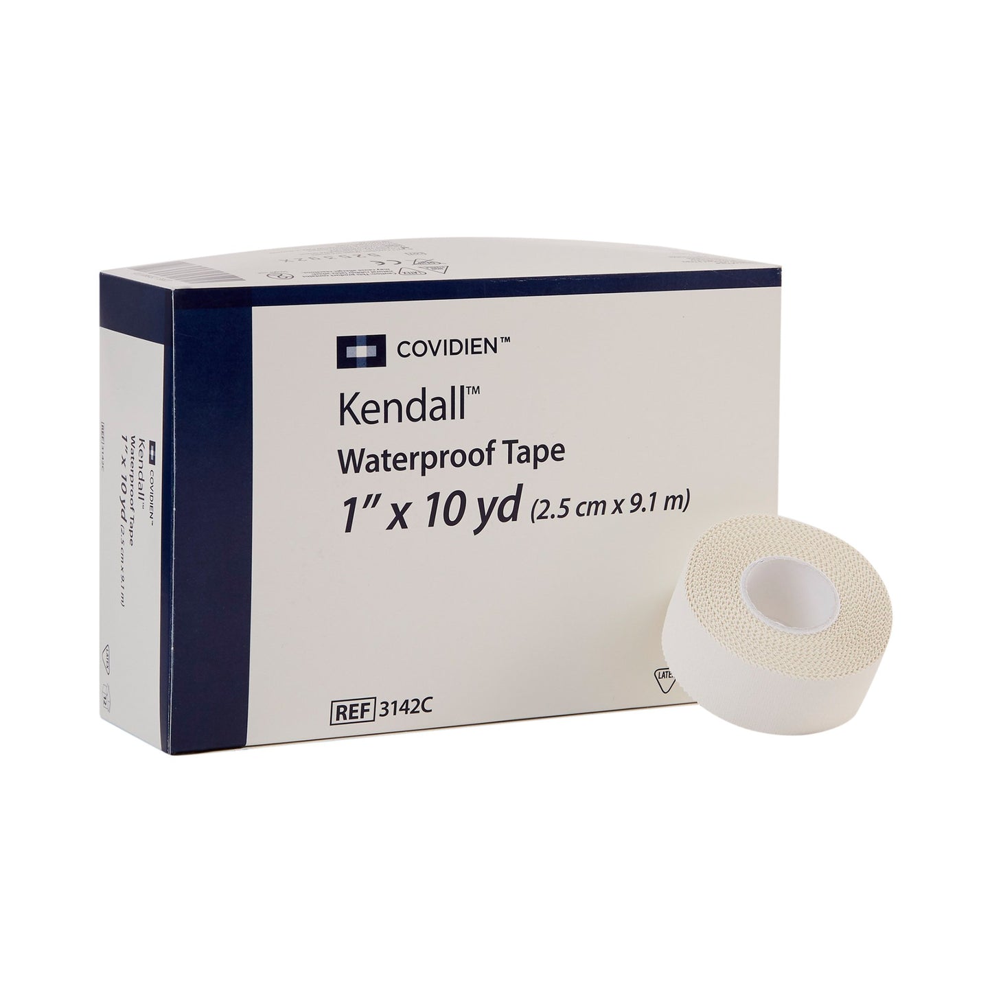 Kendall™ Waterproof Medical Tape White 1 Inch X 10 Yard Cloth NonSterile (10337_RL)