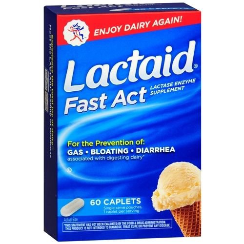 Lactaid® Fast Act Dietary Supplement Lactase Enzyme 9,000 FCC Units Strength Tablet 60 per Box (356678_BX)