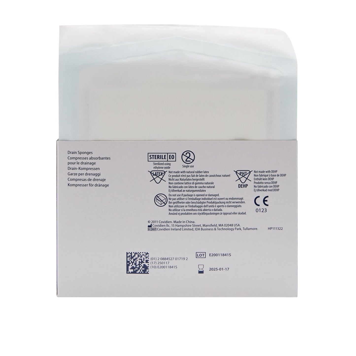 Curity™ Drain Sponge Nonwoven 4 X 4 Inch Sterile (685514_PK)