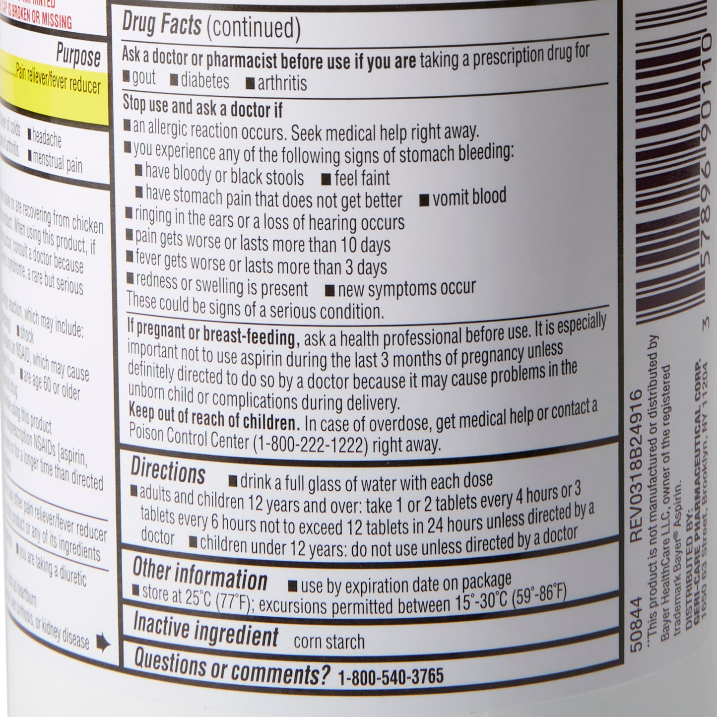 Quali-Tabs Pain Relief 325 mg Strength Aspirin Tablet 1,000 per Bottle (558665_BT)
