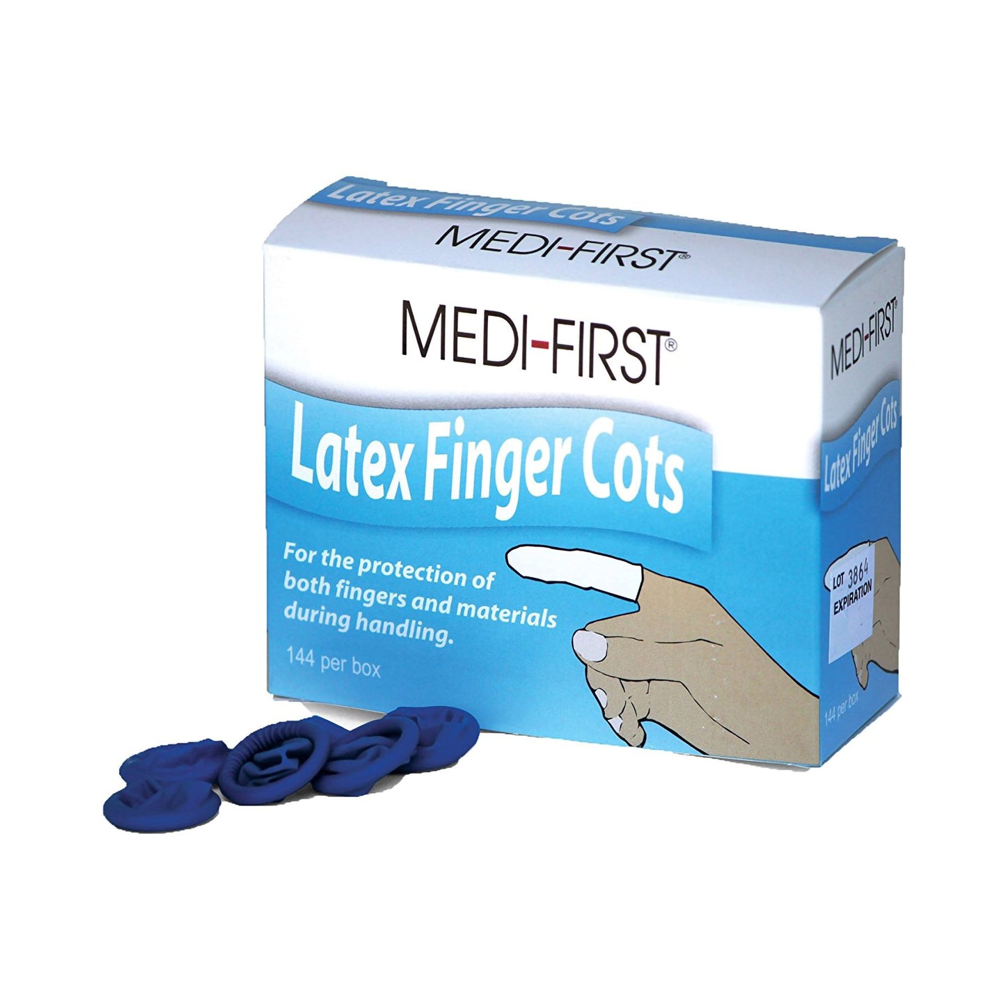 Medi-First® Finger Cot Large 2-1/2 Inch Length Powder Free Latex NonSterile (1018700_BX)