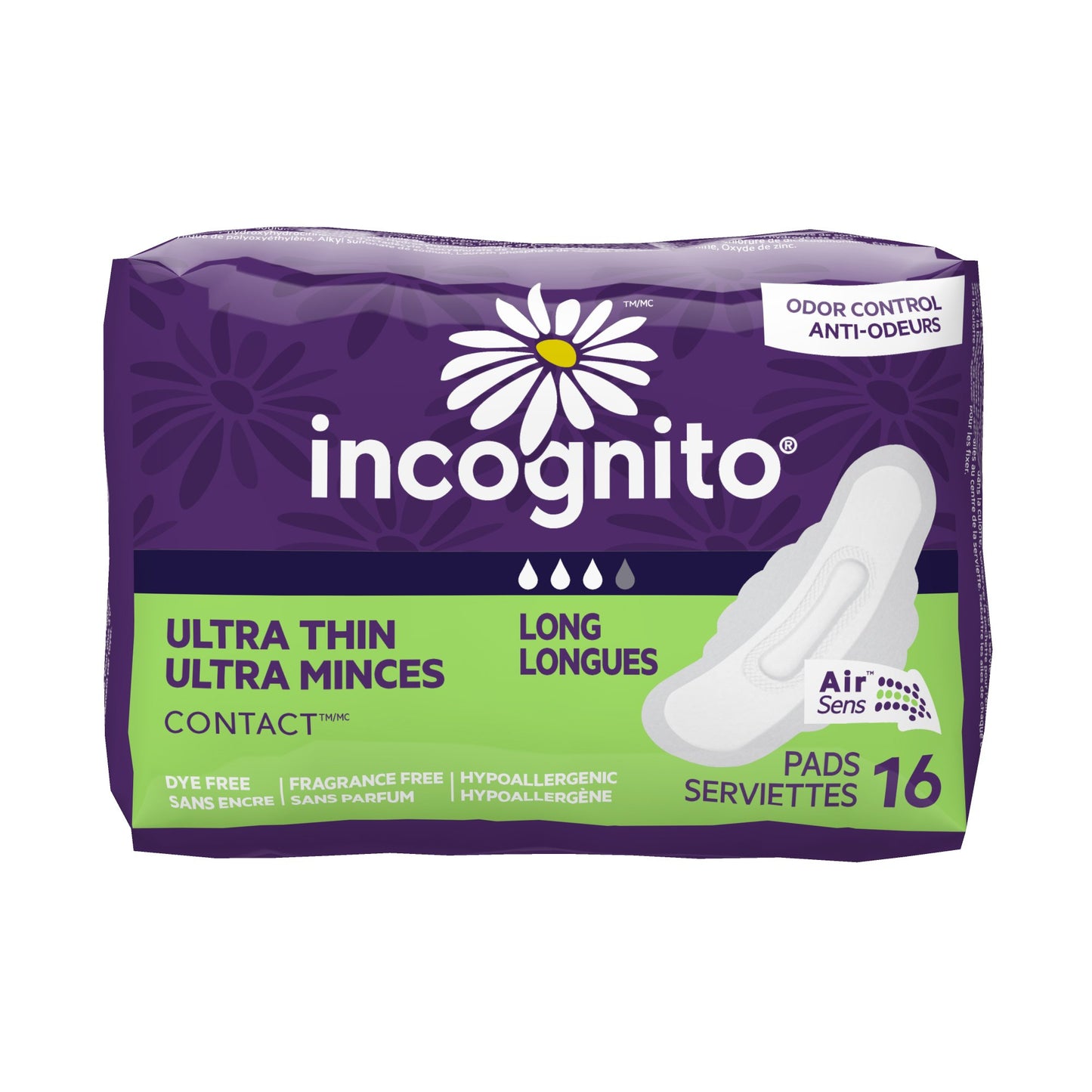 Incognito® Feminine Pad Ultra Thin with Wings / Super Heavy Absorbency (1262244_CS)