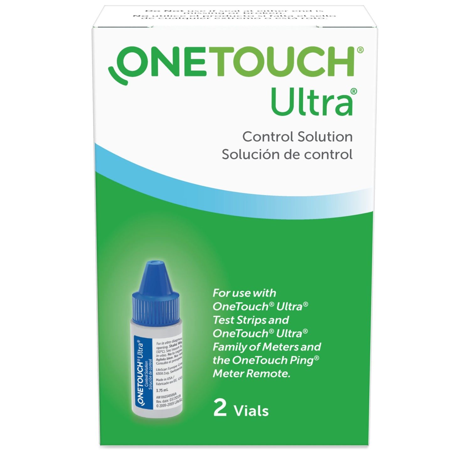 One Touch® Ultra Blood Glucose Control Solution 2 X 4 mL (852705_BX)