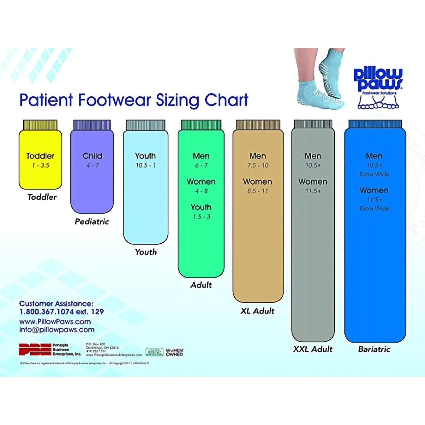 Pillow Paws® 360° Imprint Slipper Socks Unisex Adult 3X-Large / X-Wide All Around Tread Single Patient Use Royal Blue (554158_CS)