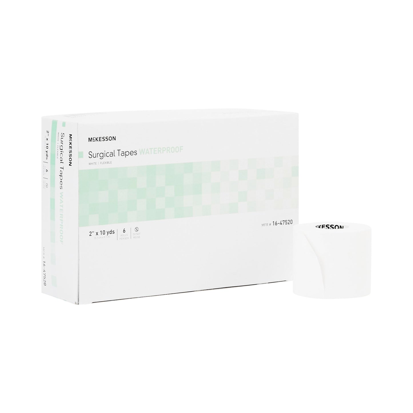 McKesson Waterproof Medical Tape White 2 Inch X 10 Yard Adhesive NonSterile (520284_CS)