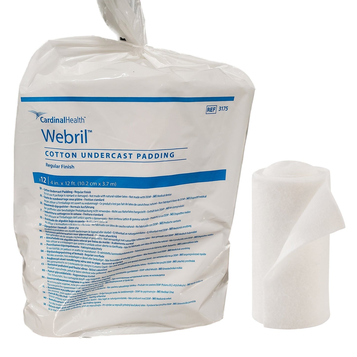 Webril™ Cast Padding Undercast 4 Inch X 4 Yard Cotton NonSterile (10041_BG)