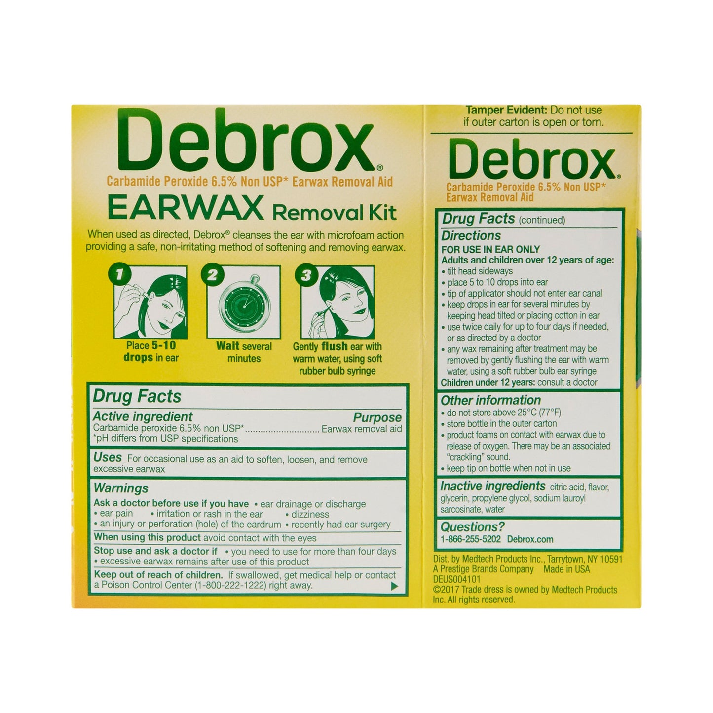 Debrox® Ear Wax Remover 0.5 oz. Otic Drops 6.5% Strength Carbamide Peroxide (835407_EA)