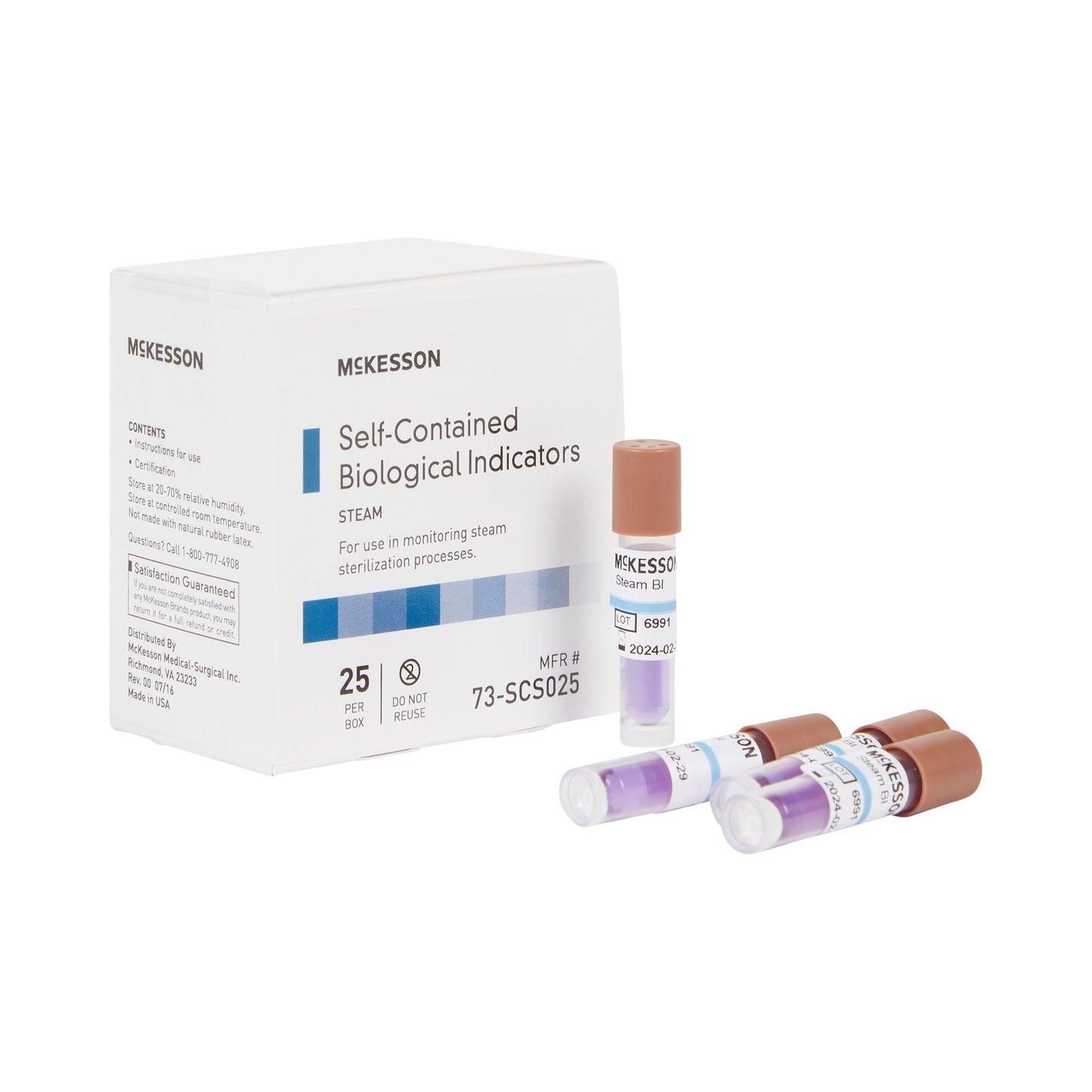 McKesson Sterilization Biological Indicator Vial Steam (524877_CS)