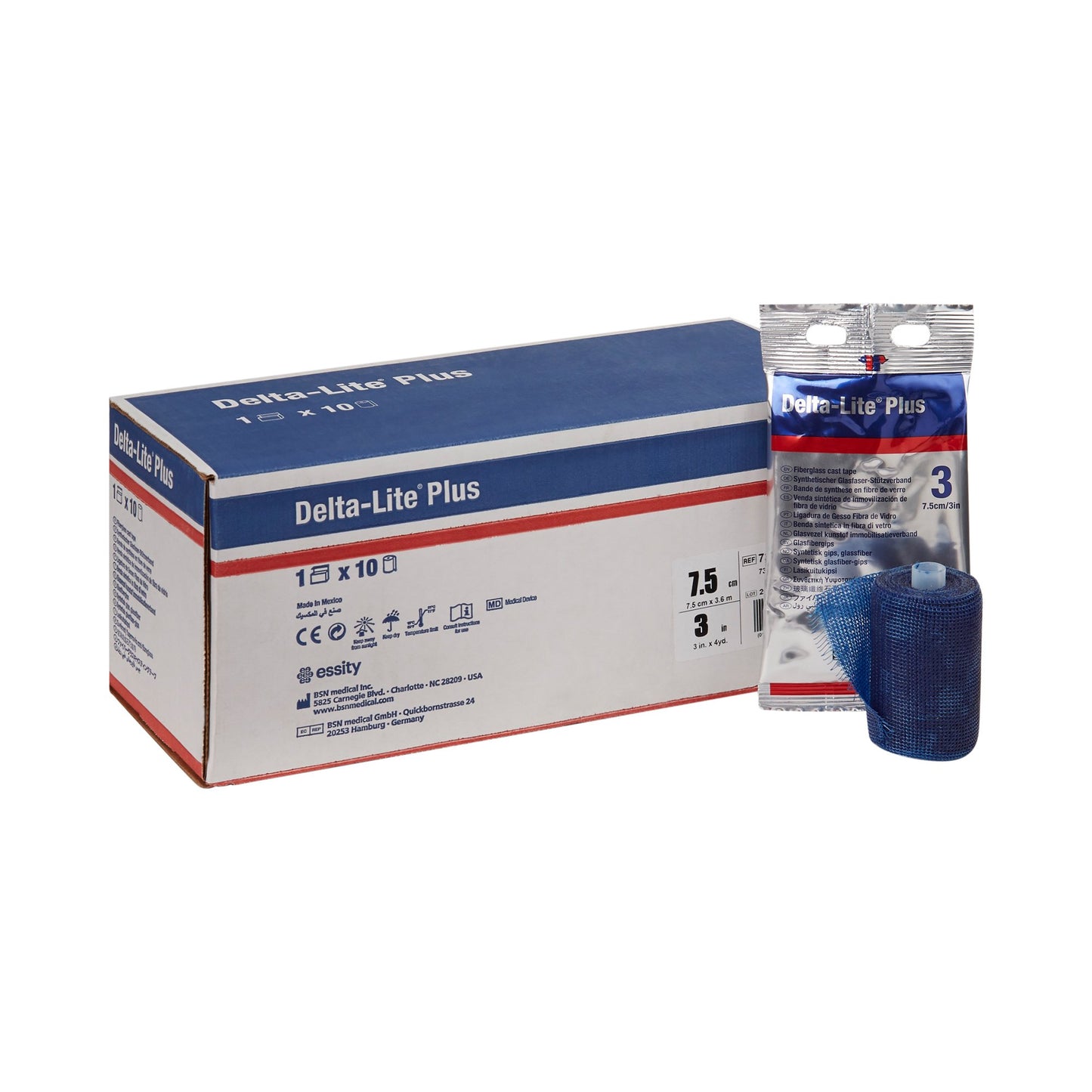 Delta-Lite® Plus Cast Tape 3 Inch X 12 Foot Fiberglass / Resin Deep Blue (653365_BX)