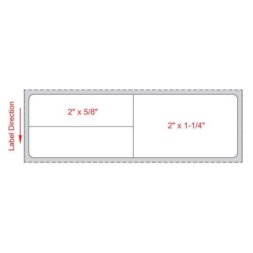 Meditech® Blank Label Thermal Label White Paper 1-1/4 X 4 Inch (985176_RL)