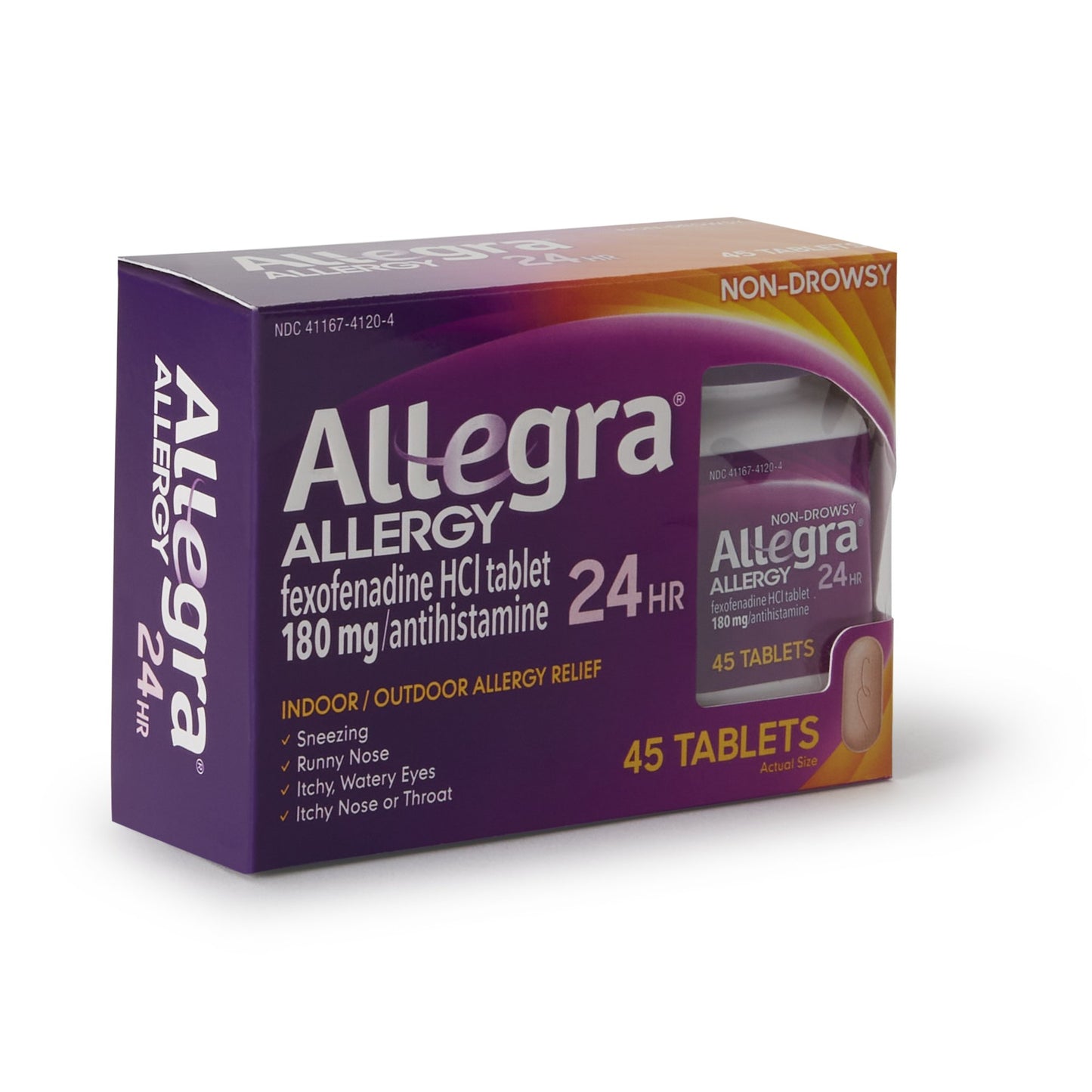 Allegra® Allergy Relief 180 mg Strength Tablet 45 per Box (803857_BT)