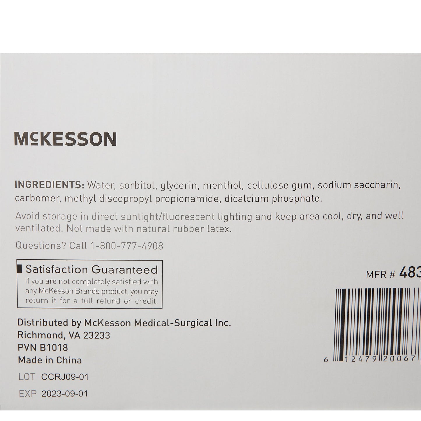 McKesson Oral Swab Dentifrice Foam Tip 10 per Pack (862155_PK)