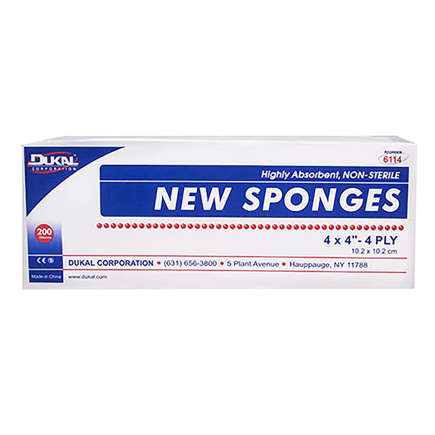 Dukal™ Nonwoven Sponge 4 X 4 Inch 4-Ply NonSterile 200 per Pack (531233_BG)