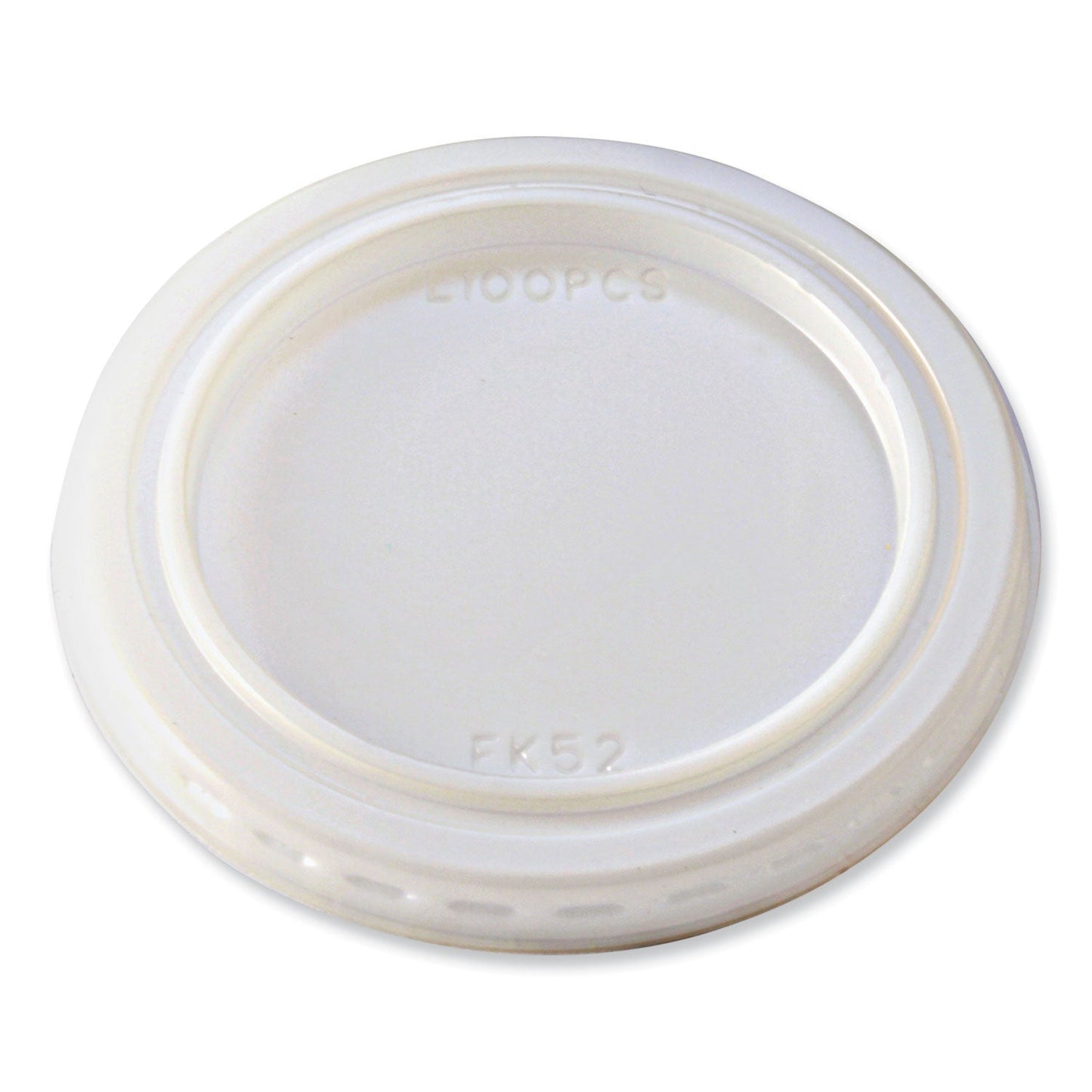 Fabri-Kal Portion Cup Lids, Fits 1 oz Squat Portion Cups, Clear, 125/Sleeve, 20 Sleeves/Carton (FABL100PCS)