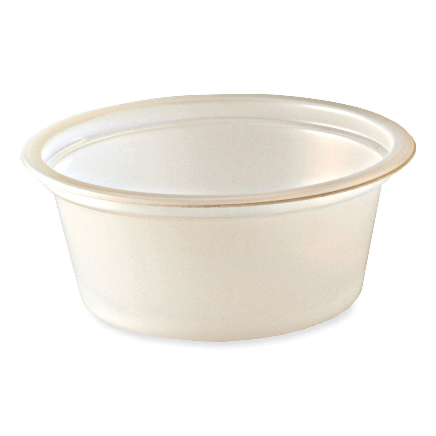 Fabri-Kal Portion Cups, Squat, 1 oz, Translucent, 125/Sleeve, 20 Sleeve/Carton (FABPC100S)
