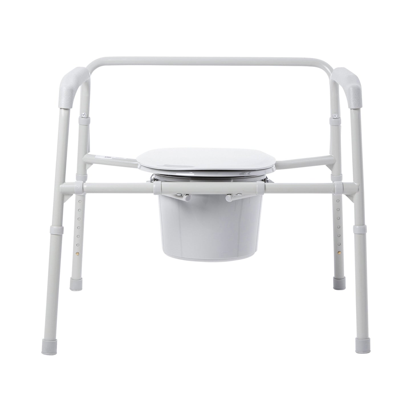 McKesson 3-in-1 Commode Chair Fixed Arms Steel Frame Back Bar 13-3/4 Inch Seat Width 650 lbs. Weight Capacity (1065225_EA)