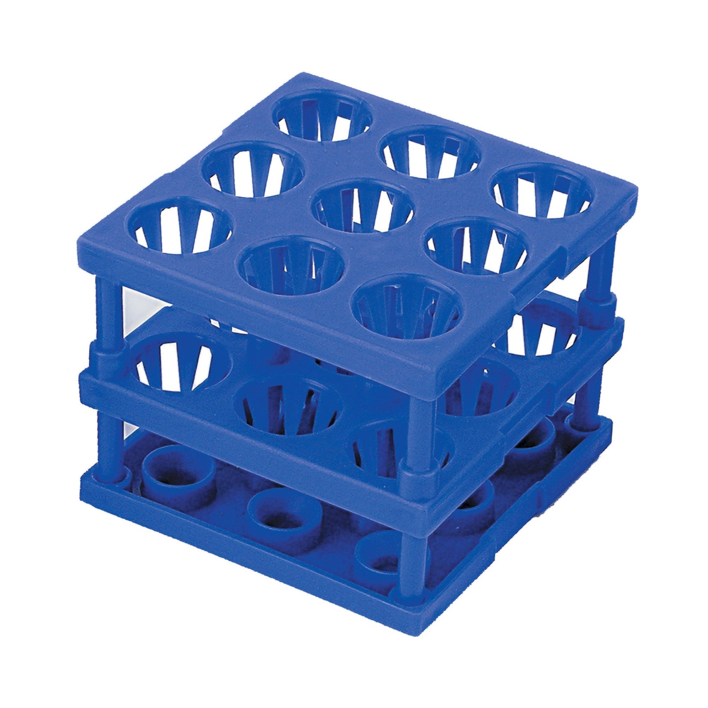 McKesson Tube Cube Rack 9 Place 8 to 16 mm Tube Size Blue 3 X 3 X 3 Inch (885932_CS)