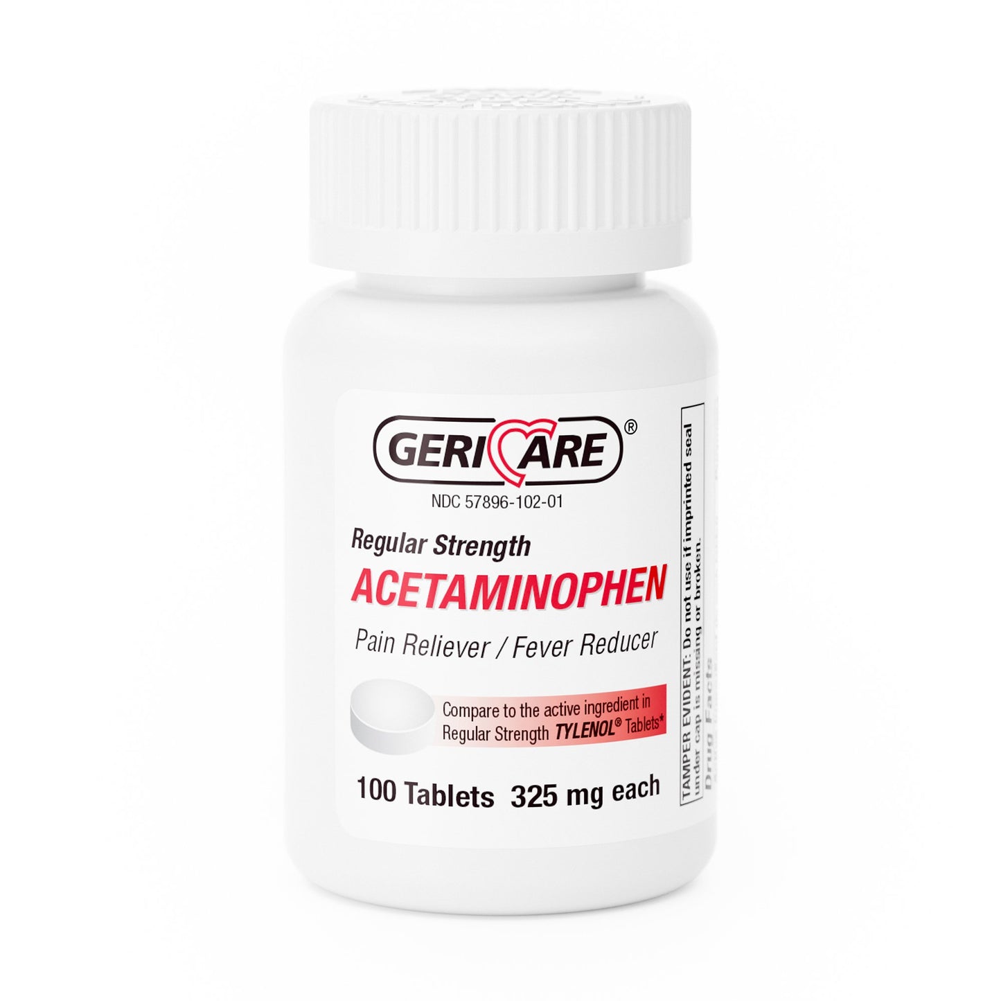 Geri-Care® Pain Relief 325 mg Strength Acetaminophen Tablet 100 per Bottle (555686_BT)
