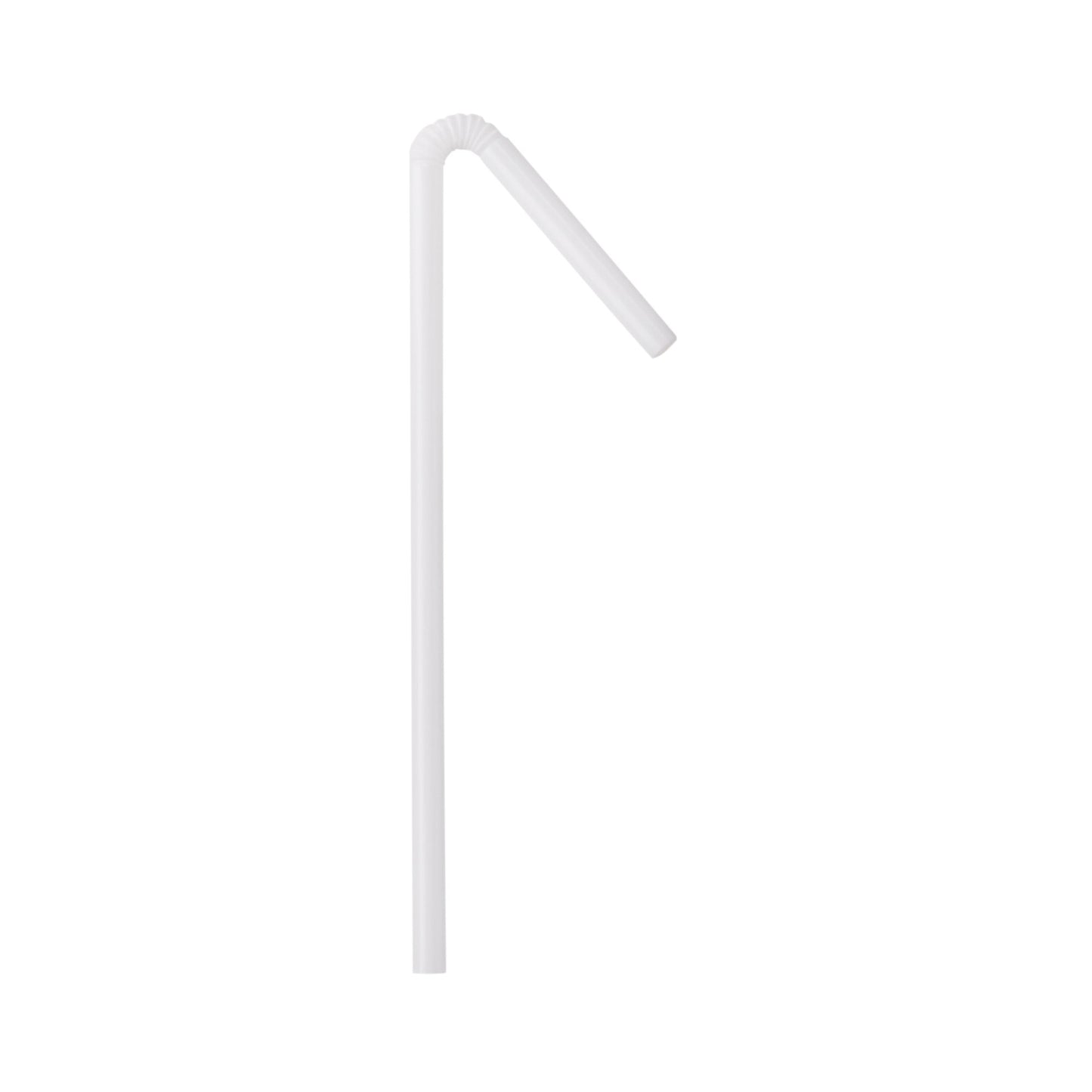 McKesson Flexible Drinking Straw 7-3/4 Inch Length White Individually Wrapped (485517_BX)