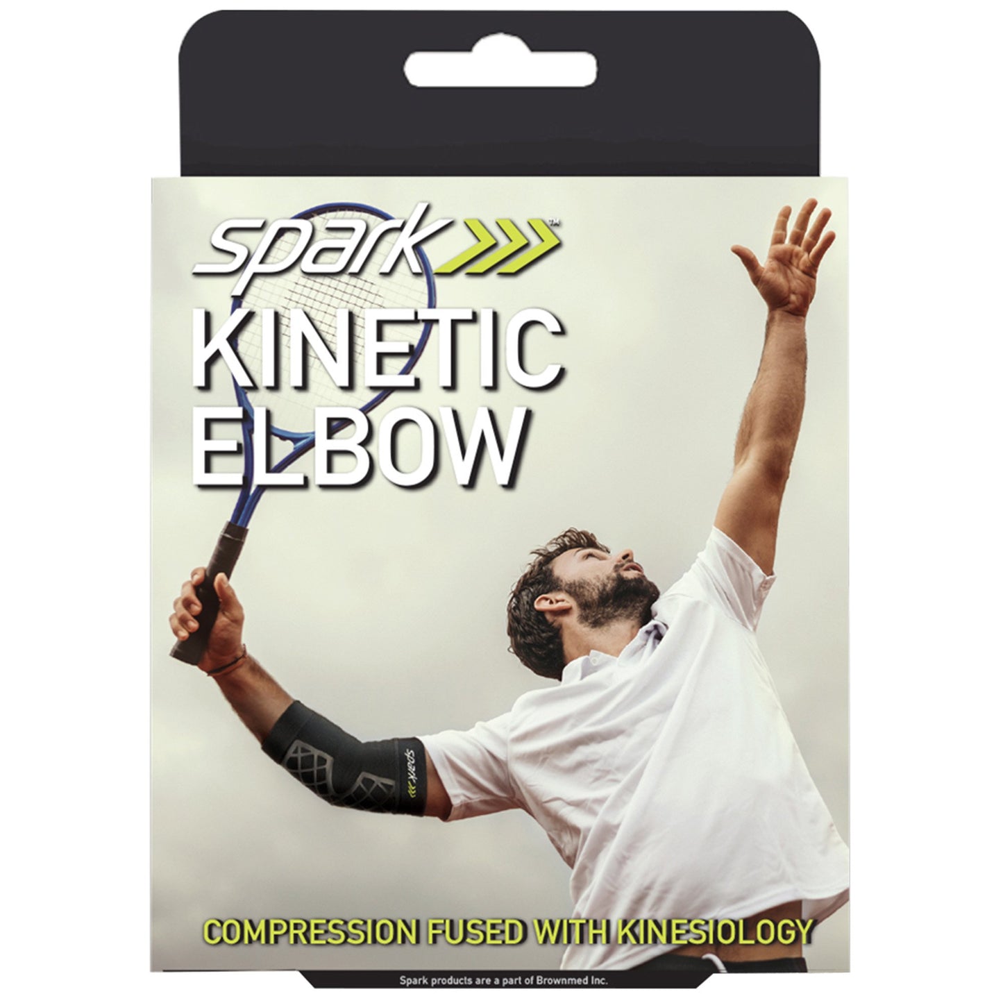 Spark Kinetic Elbow Support Large Pull-On Sleeve Left or Right Elbow 12-1/2 to 15 Inch Elbow Circumference Black (1228920_EA)