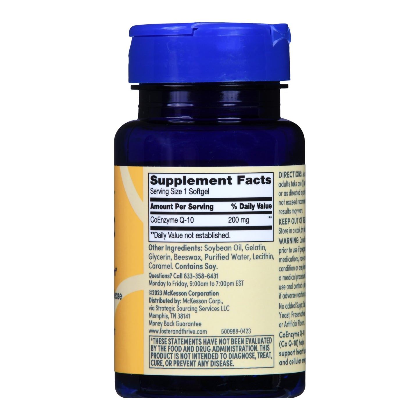 Foster & Thrive™ Vitamin Supplement Coenzyme Q-10 200 mg Strength Softgel 30 per Bottle (1238900_BT)