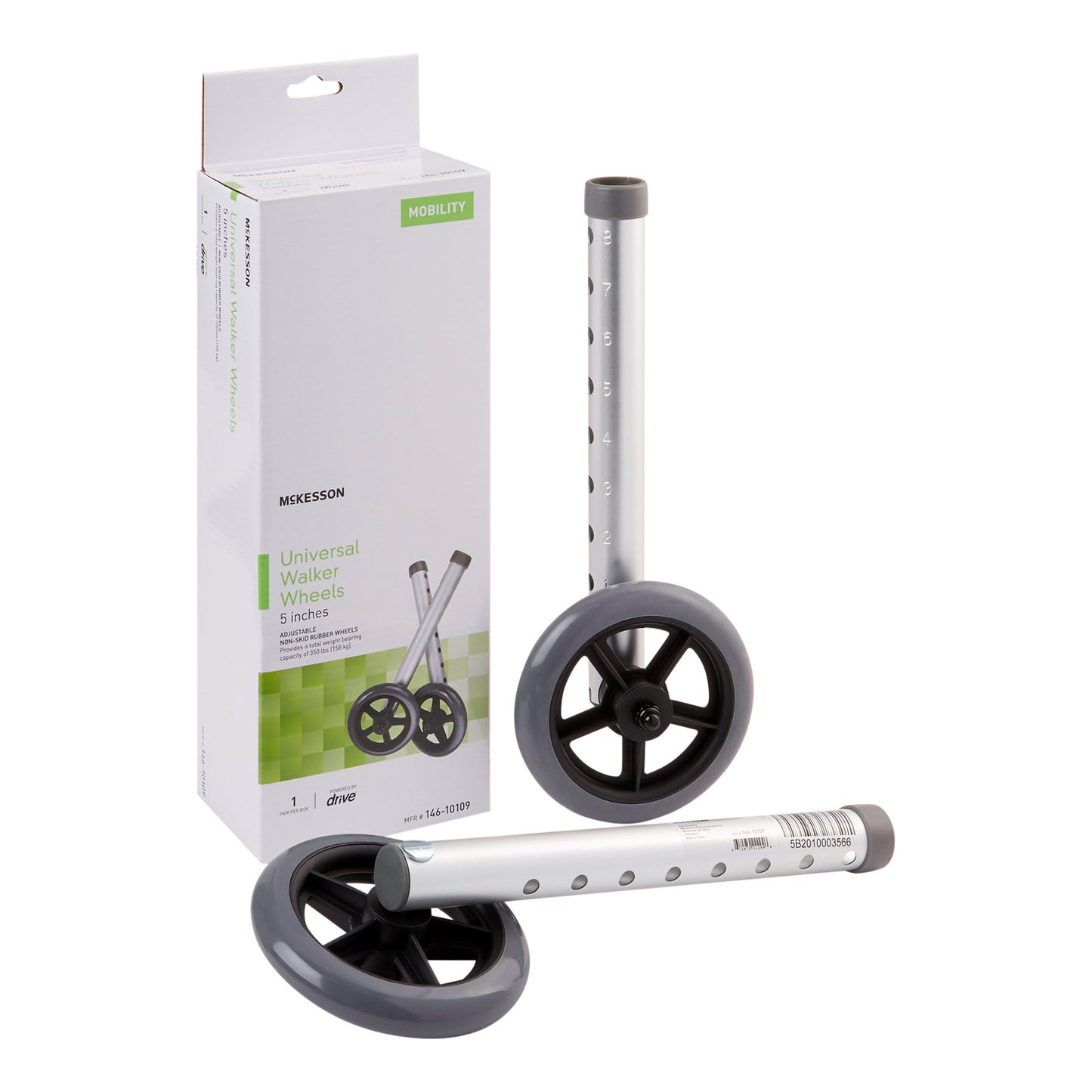 McKesson Walker Wheel For 1-inch Frame Diameter Walkers (1076177_PR)