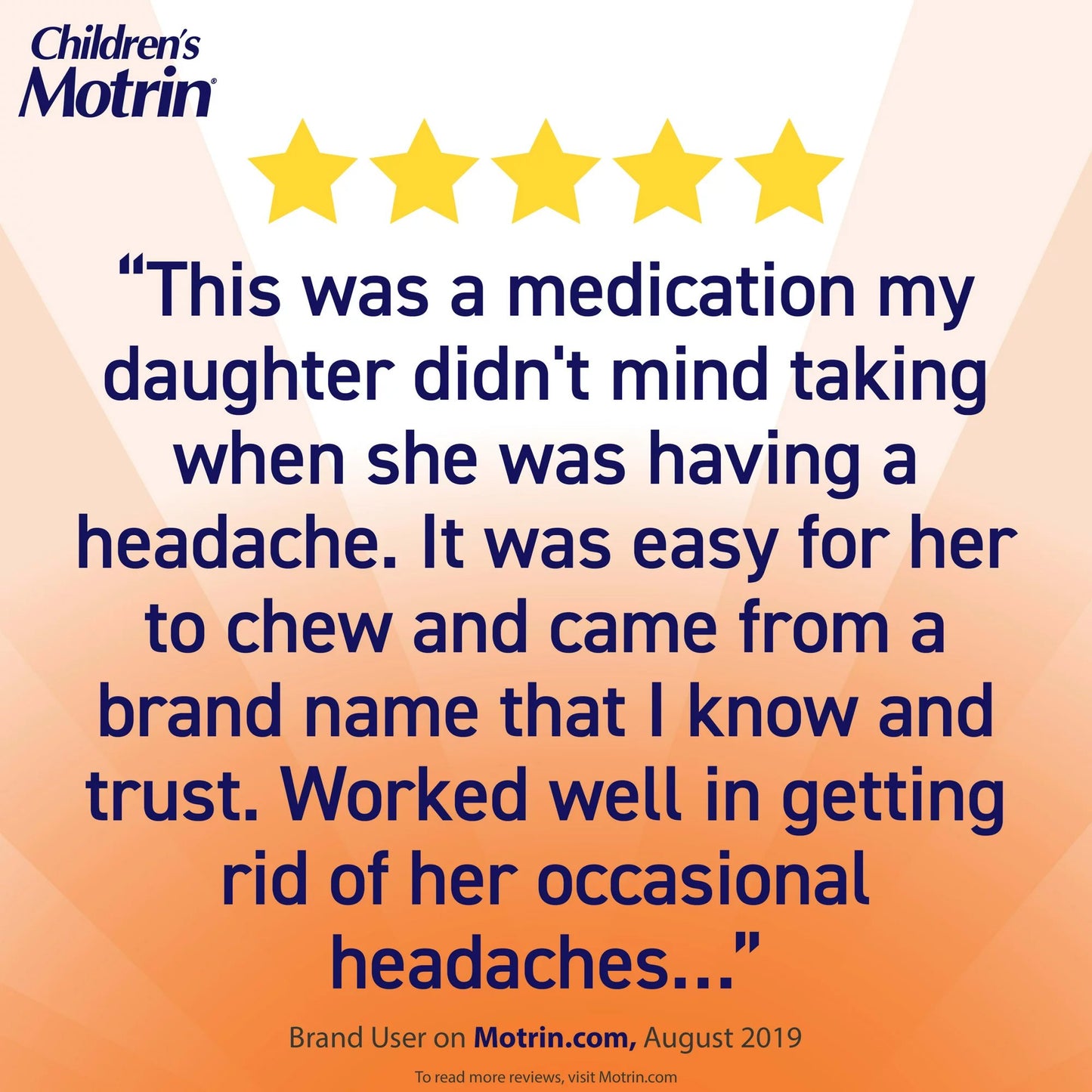 Motrin® Children's Pain Relief 100 mg Strength Ibuprofen Chewable Tablet 24 Per Bottle (1218802_BT)