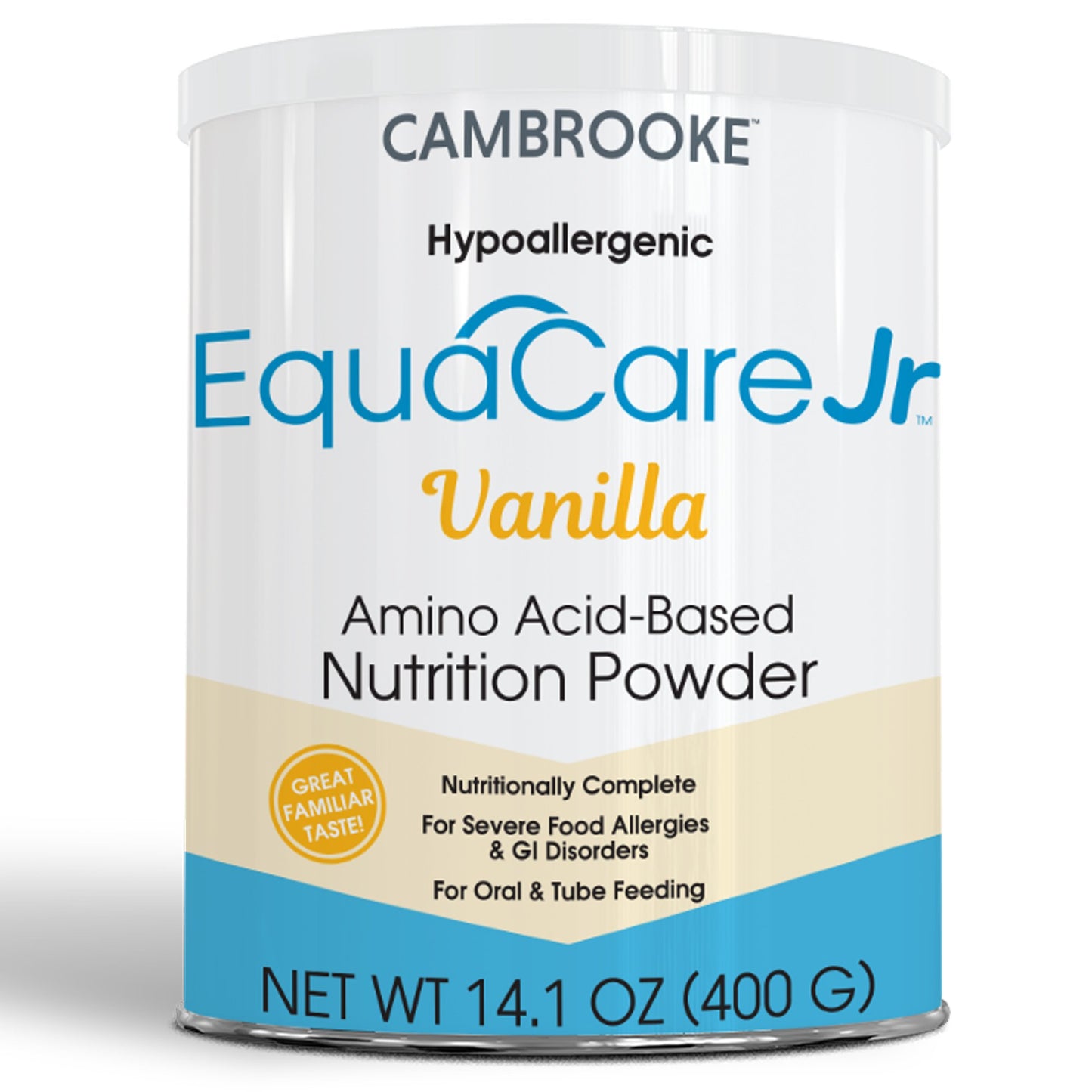 EquaCare Jr™ Pediatric Oral Supplement Vanilla Flavor 14.1 oz. Can Powder Amino Acid Food Allergies (1180256_EA)
