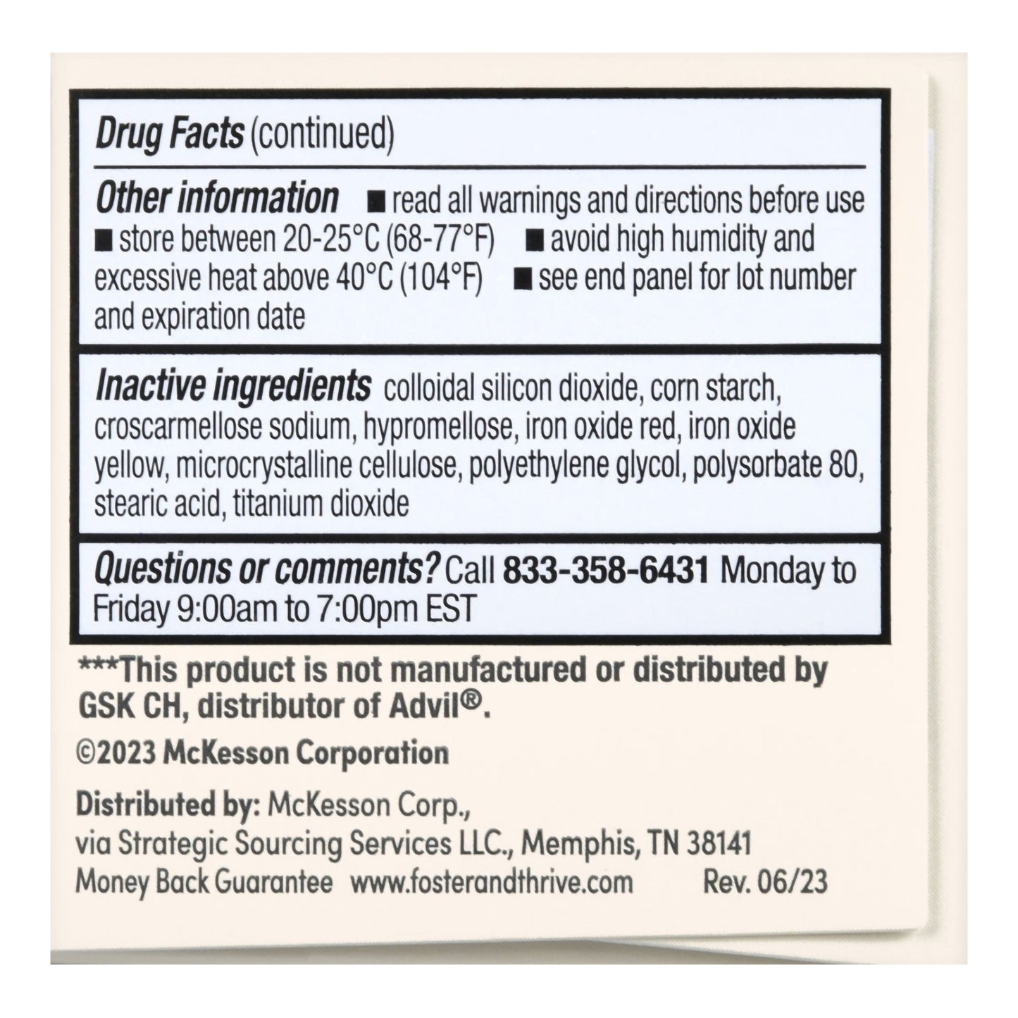 Foster & Thrive™ Pain Relief 200 mg Strength Ibuprofen Caplet 50 per Bottle (1238994_BT)