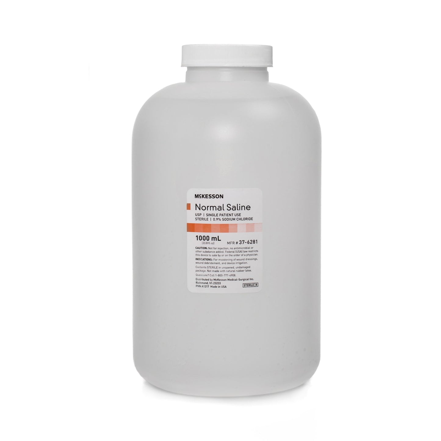 McKesson Irrigation Solution - OTC 0.9% Sodium Chloride Not for Injection Bottle 1,000 mL (1086157_CS)