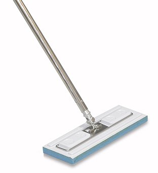 Contec® Klean Max™ Cleanroom Wet Mop Pad Sealed Edge Large White Microfiber / Polyester Disposable (1013600_BG)