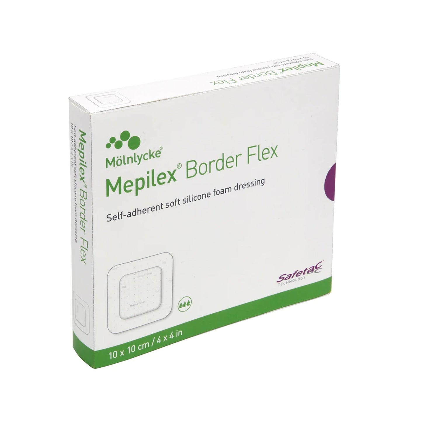 Mepilex® Border Flex Foam Dressing 4 X 4 Inch With Border Film Backing Silicone Adhesive Square Sterile (1114380_CS)