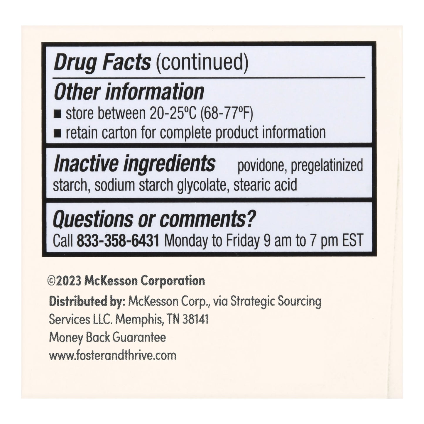Foster & Thrive™ Pain Relief 325 mg Strength Acetaminophen Tablet 100 per Bottle (1238910_BT)