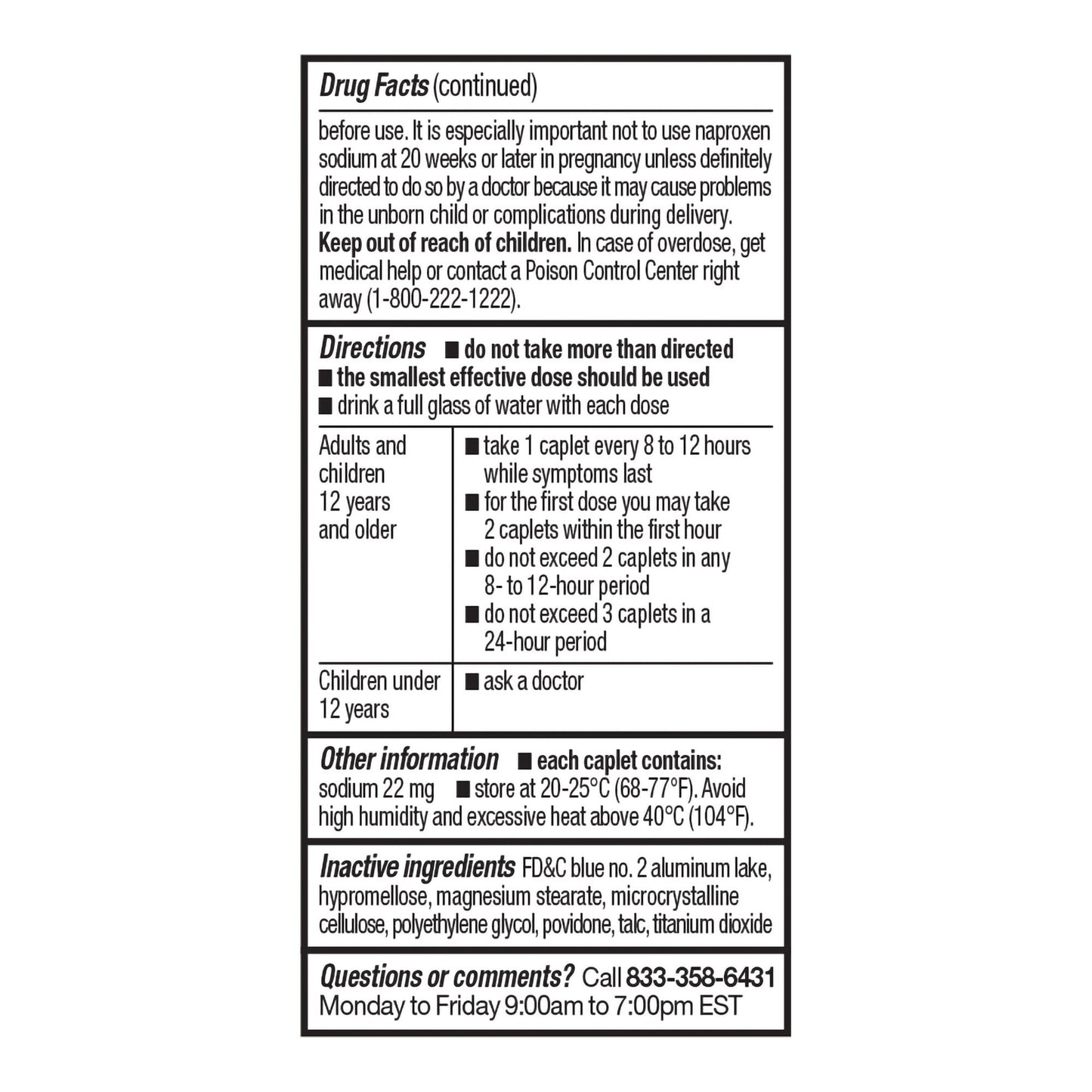 Foster & Thrive™ Pain Relief 220 mg Strength Naproxen Sodium Tablet 50 per Bottle (1238999_BT)
