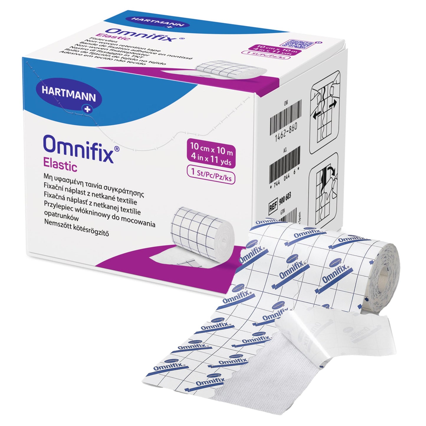 Omnifix® Elastic Dressing Retention Tape with Liner White 4 Inch X 11 Yard Nonwoven NonSterile (1119316_CS)