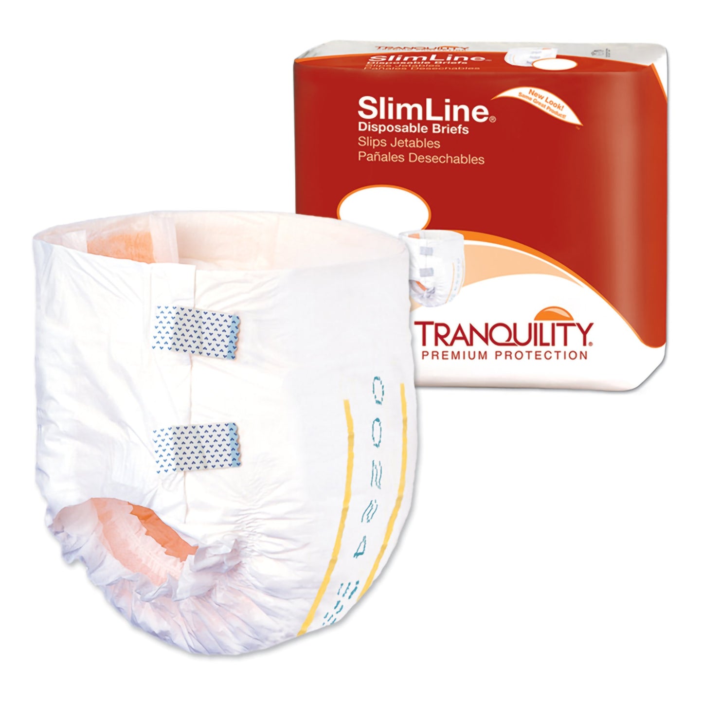 Tranquility® Slimline® Unisex Youth Incontinence Brief Size 5 to 6 Disposable Heavy Absorbency (695739_CS)