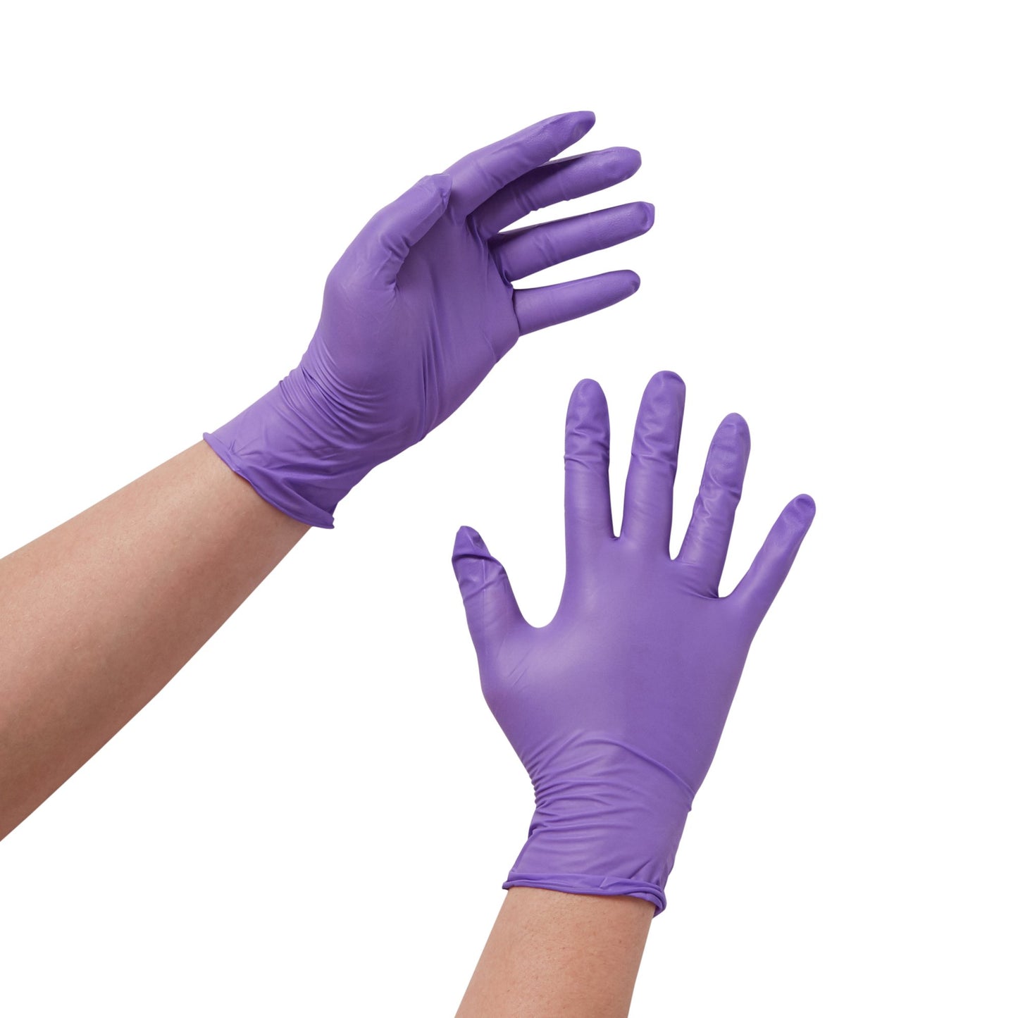 Purple Nitrile® Exam Glove Medium NonSterile Nitrile Standard Cuff Length Textured Fingertips Purple Chemo Tested (365061_CS)