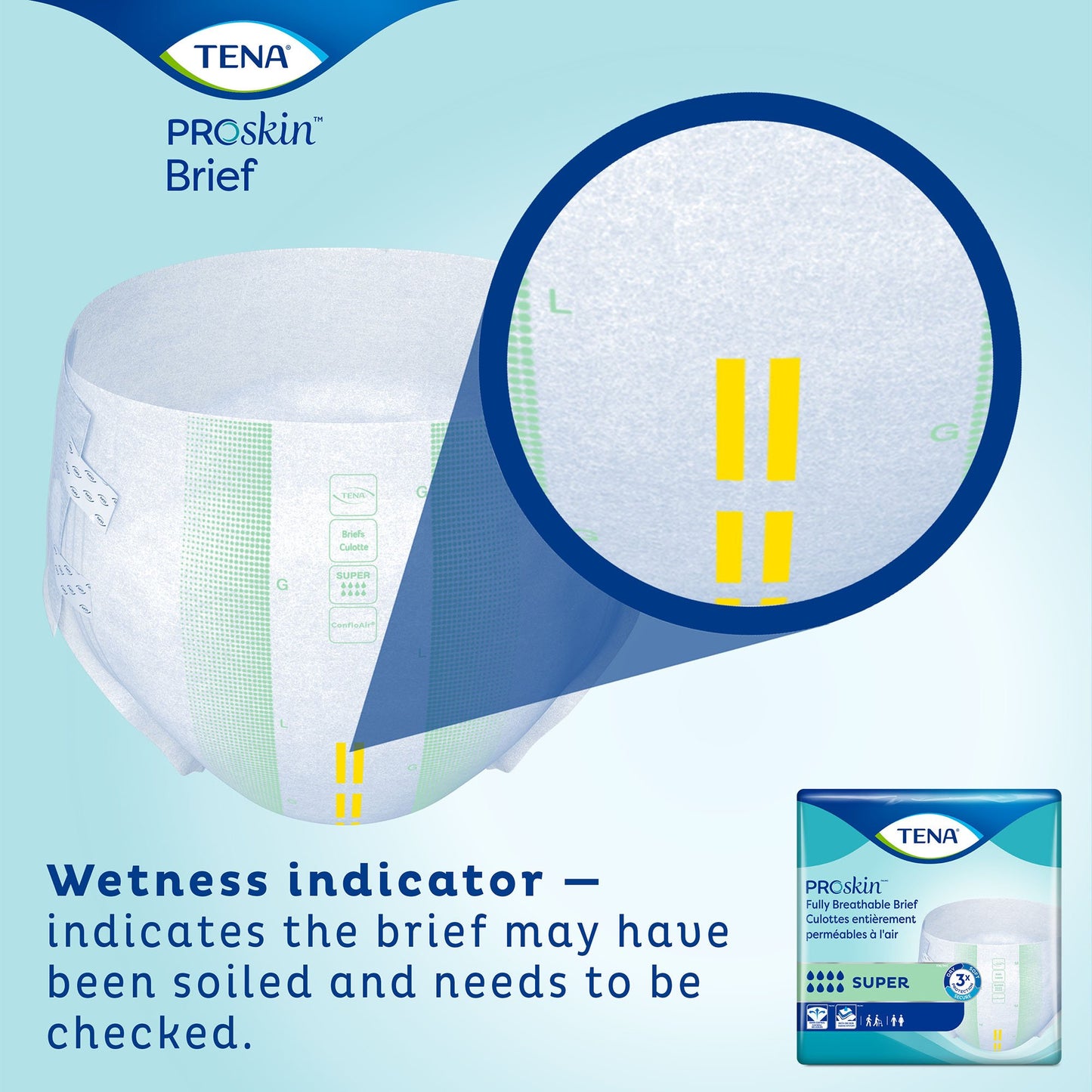 TENA ProSkin™ Super Unisex Adult Incontinence Brief Medium Disposable Heavy Absorbency (362657_CS)