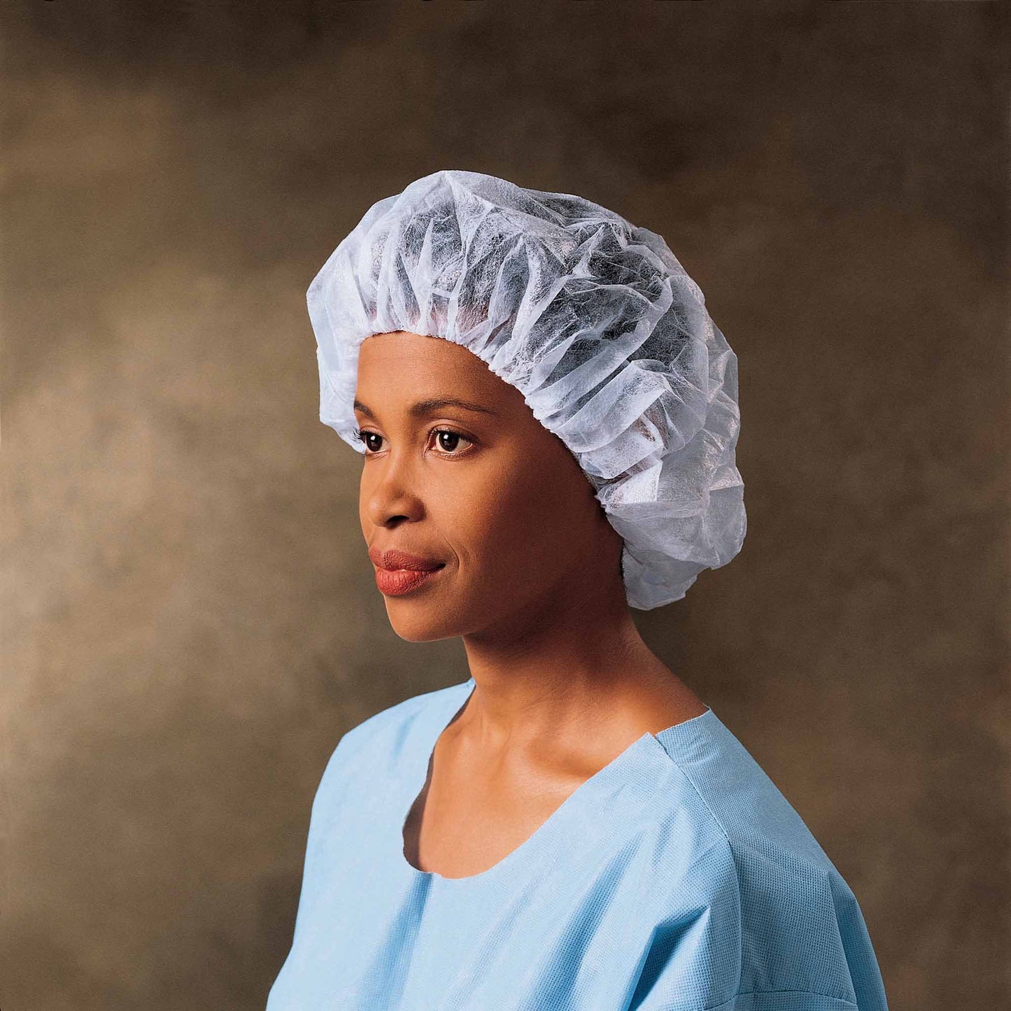 O&M Halyard Inc Bouffant Cap Large White Elastic Closure (568401_CS)