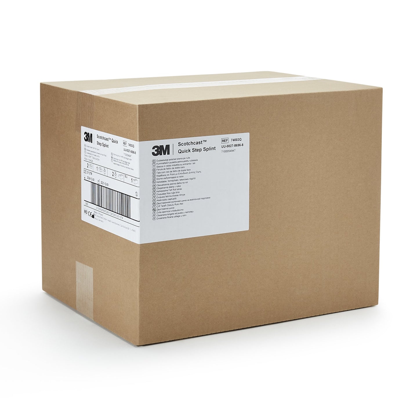 3M™ Scotchcast™ Quick Step Double Sided Felt Padded Splint Roll 3 Inch X 15 Foot Felt / Fiberglass White (983390_CS)