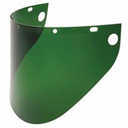Fibre-Metal High Performance® Faceshield Window, Uncoated, Green, Wide View, 19 in L x 9-3/4 in H (280-4199DGNBP)