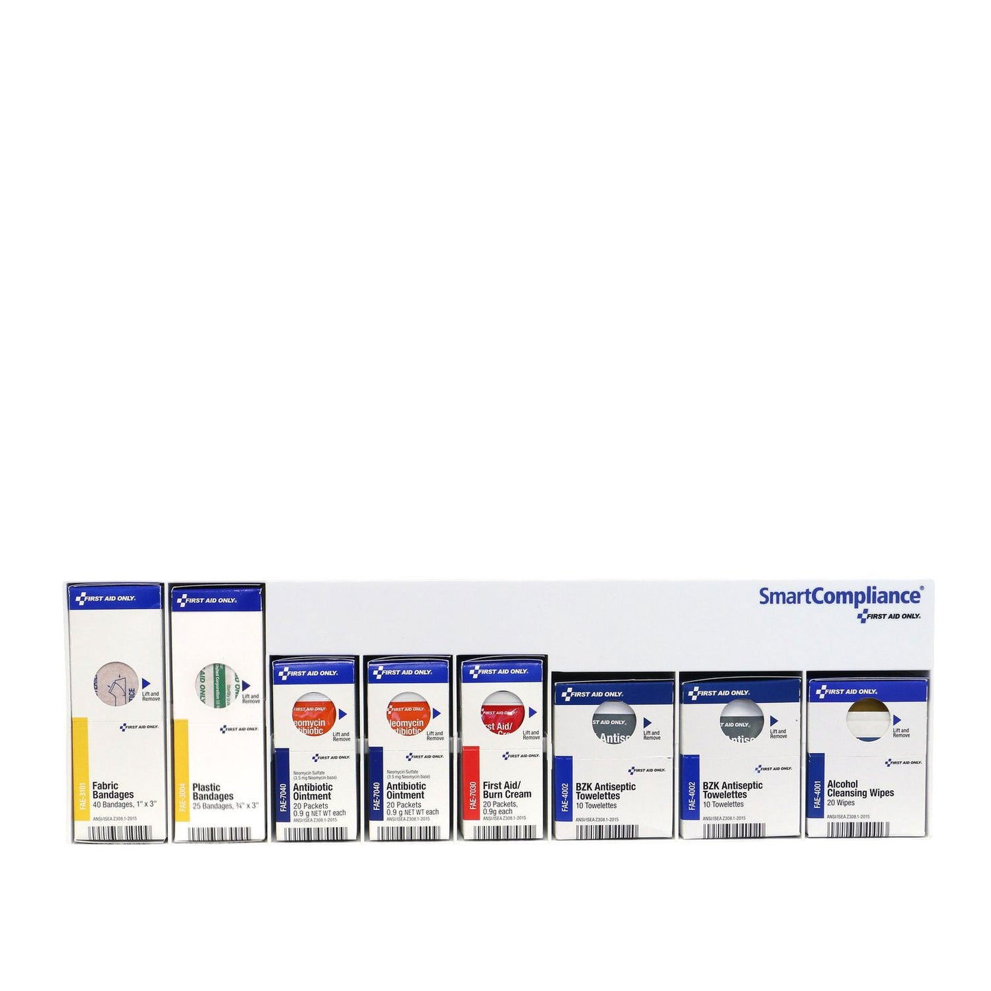 First Aid Only RetroFit Clean Treat and Protect, 135 Pieces, Plastic Case (FAO91232)