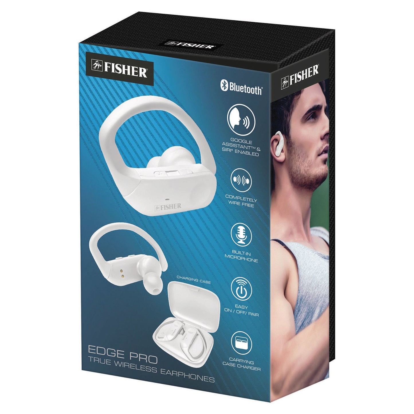Fisher Edge Pro True Wireless Earphones, White (MIGFTW220W)