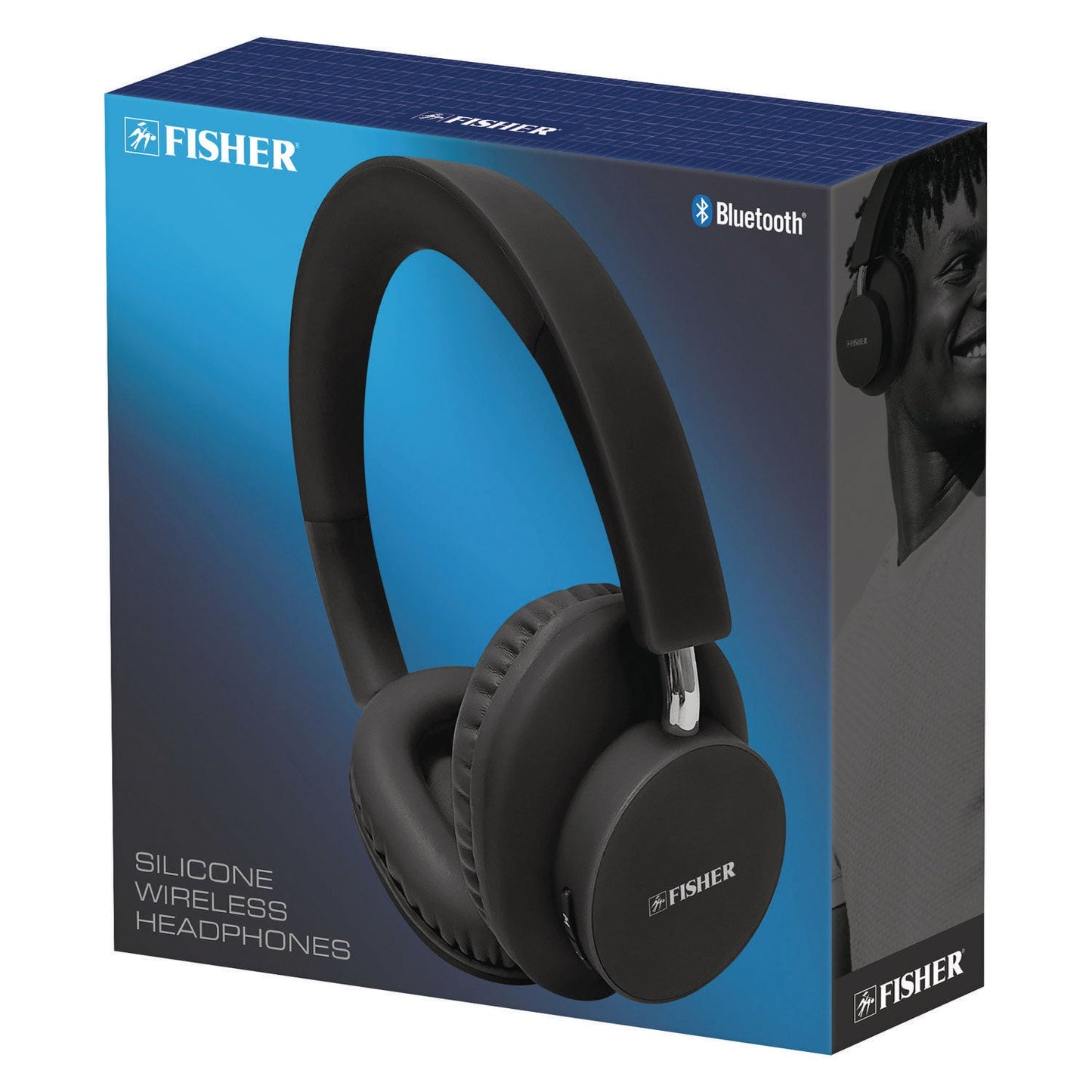 Fisher Silicone Wireless Headphones, Black (MIGFBHP480K)