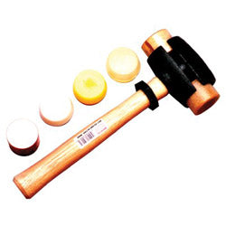 Garland Manufacturing Split Head Hammer, 2.75 lb Head, 1-3/4 in dia Face, 14 in Handle, Green/Natural, Rawhide (311-31003)