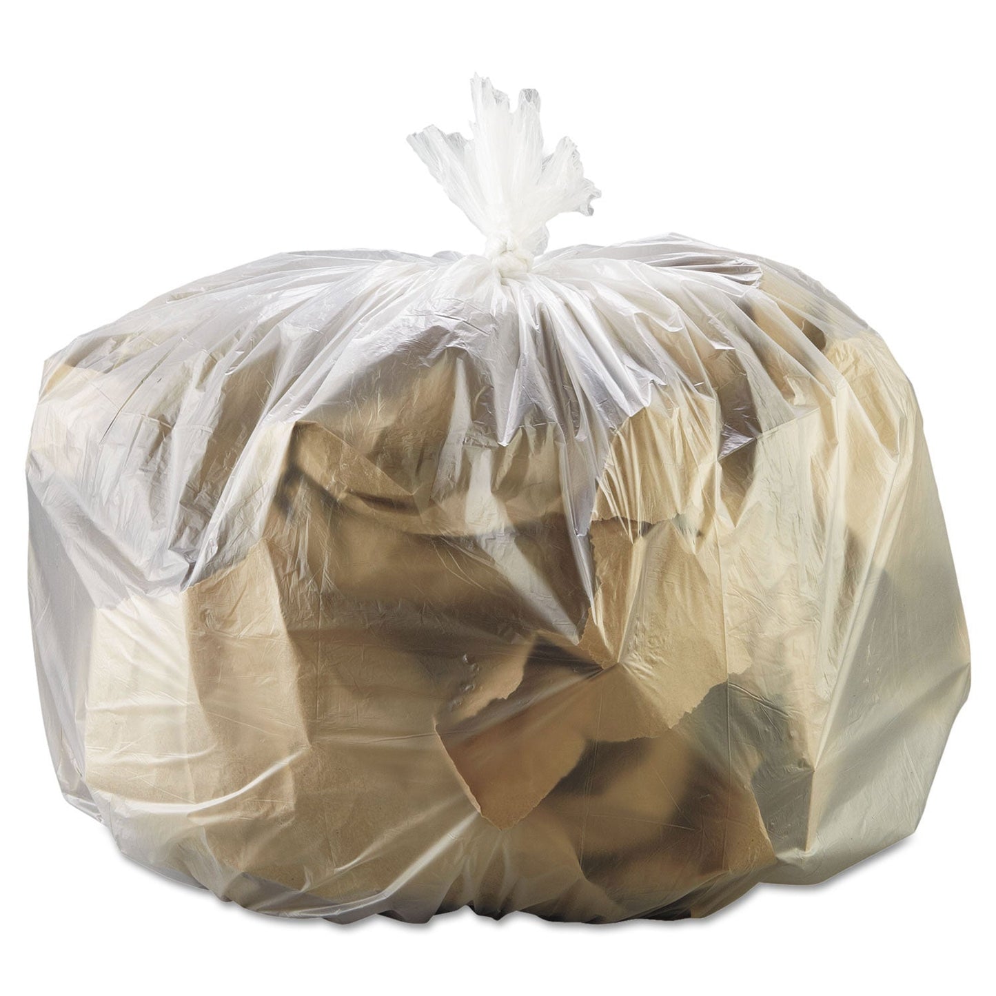 GEN High Density Can Liners, 33 gal, 13 mic, 33" x 39", Natural, 25 Bags/Roll, 10 Rolls/Carton (BWK333916)