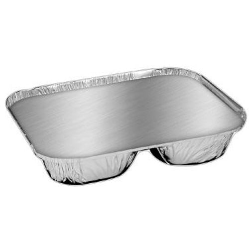 Handi-Foil Aluminum Oblong Container with Lid, 3-Compartment (HFA204535-250W)