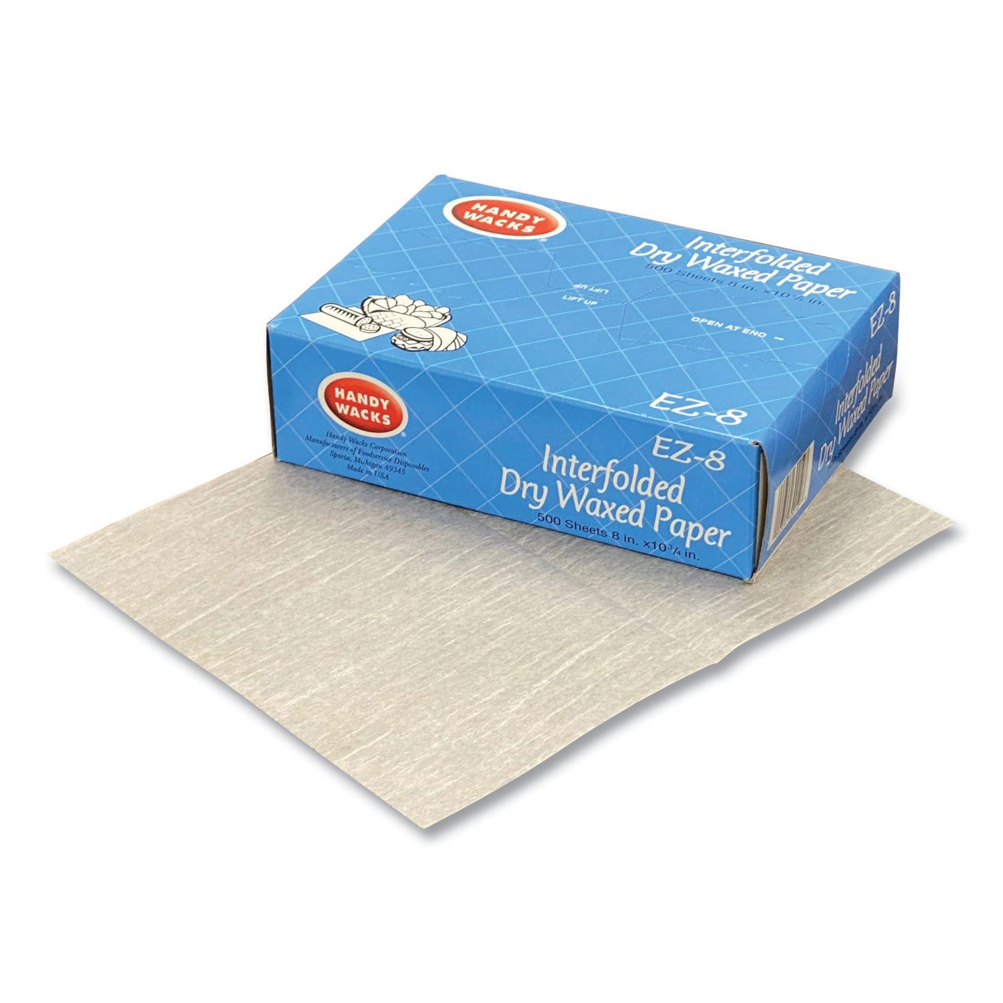 Handy Wacks Interfolded Dry Waxed Paper, 10.75 x 8, 12/Box (HWAEZ8)
